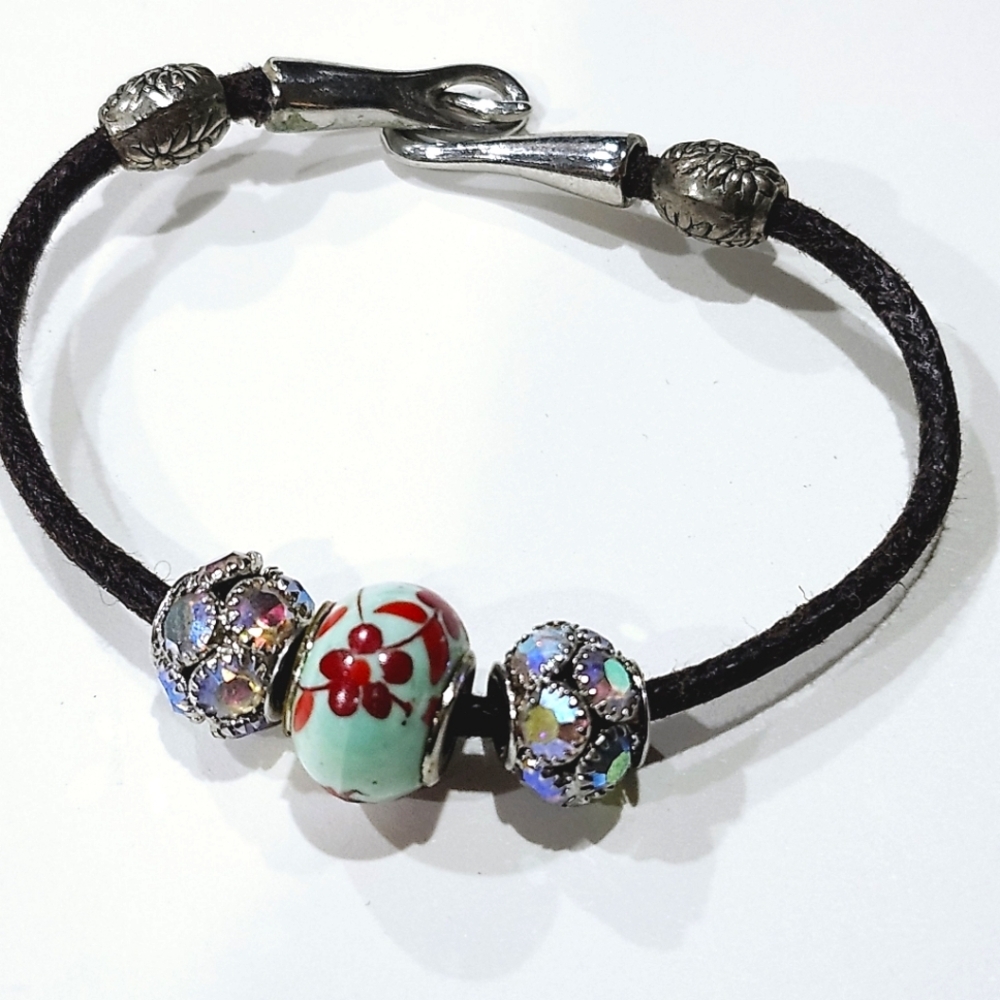 Hook Rope Charm Rhinestone Bracelet Fashion Jewelry